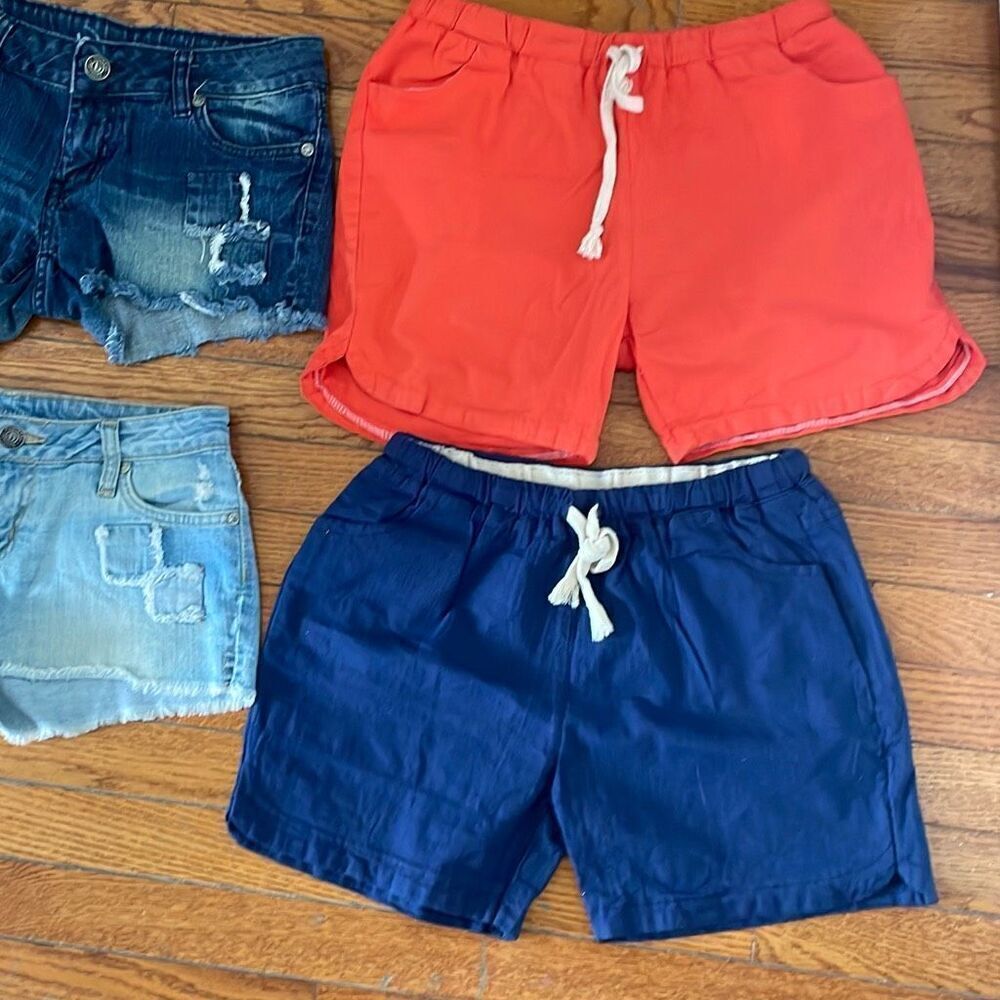 Bullhead bundle denim jeans linen 4 shorts summer pants juniors teens size 3 - Picture 2 of 15